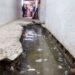 Obras no Hospital da Restauração revelaram valas de esgoto abaixo do piso da cozinha