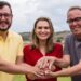Gabriel Porto (PSB), Marília Arraes (PDT) e Álvaro Porto (MDB)