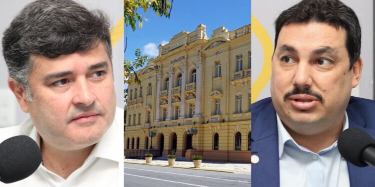 O deputado federal Eduardo da Fonte (PP) e o prefeito de Surubim, Cléber Chaparral (UB)