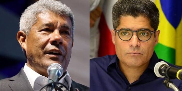 Jerônimo Rodrigues (PT) e ACM Neto (UB) - (Da esq. p/ dir.)