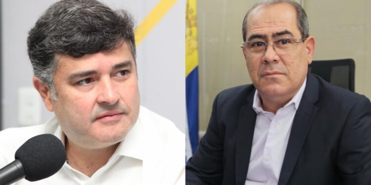 O deputado federal, Eduardo da Fonte (PP) e o prefeito de Jaboatão, Mano Medeiros (PSD)