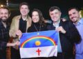 Da esquerda para a direita: André Teixeira, Joãozinho Tenório, Raquel Lyra, Eduardo da Fonte e Thierry Cupertino - Foto: Igor Toscano