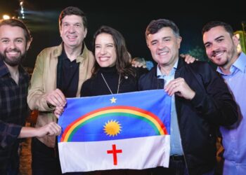 Da esquerda para a direita: André Teixeira, Joãozinho Tenório, Raquel Lyra, Eduardo da Fonte e Thierry Cupertino - Foto: Igor Toscano