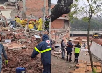 Prefeitura esclareceu que famílias de imóveis ao lado da casa que desabou foram removidas do local, como medida preventiva de segurança