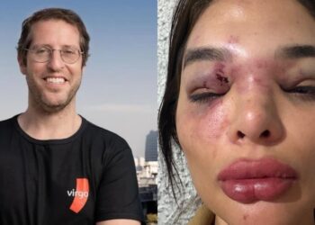 O empresário, Ivo Kos e sua esposa a dentista Giullia Kos