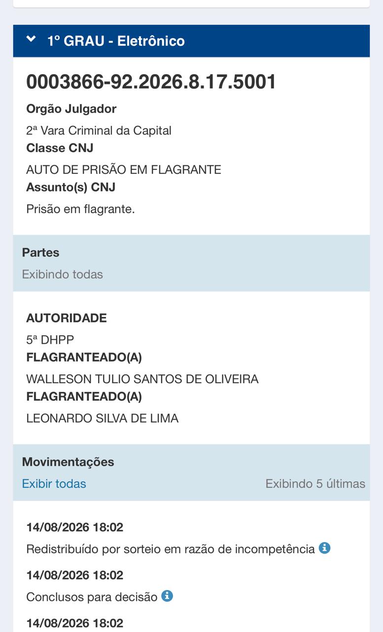 O suspeito foi preso em flagrante durante operação da Polícia