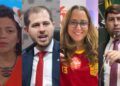 Dani Portela (PT), Pedro Campos (PSB), Kari Santos (PT) e Samuel Salazar (PSB). (Da esq. p/ dir.)