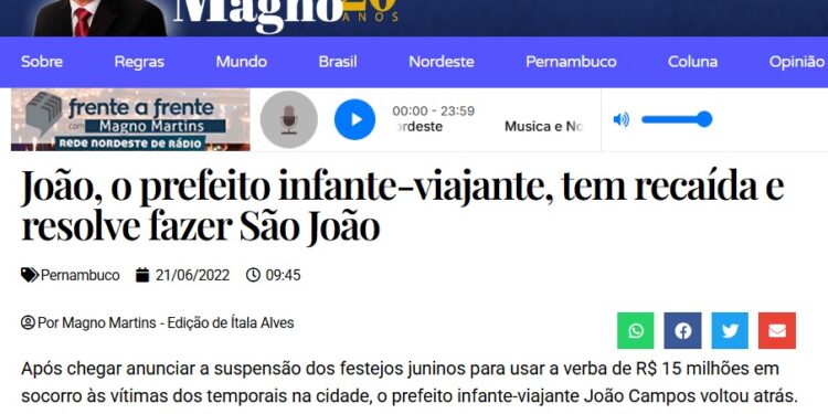 Postagem do Blog do Magno