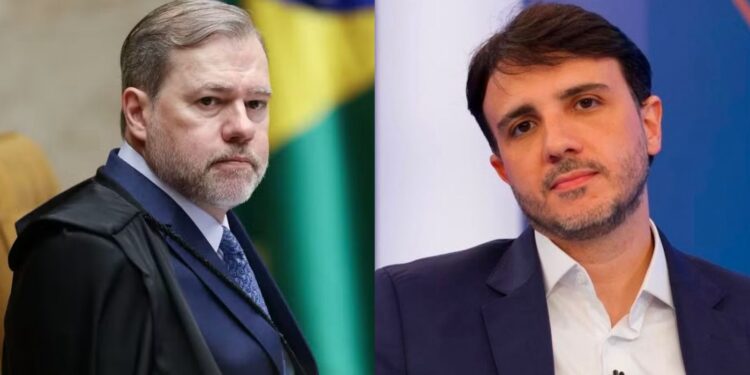 O ministro do STF, Dias Toffoli e o candidato a presidência Renan Santos (Missão)