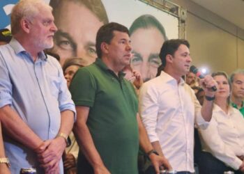 O candidato ao senado Mendonça FIlho durante evento do PL