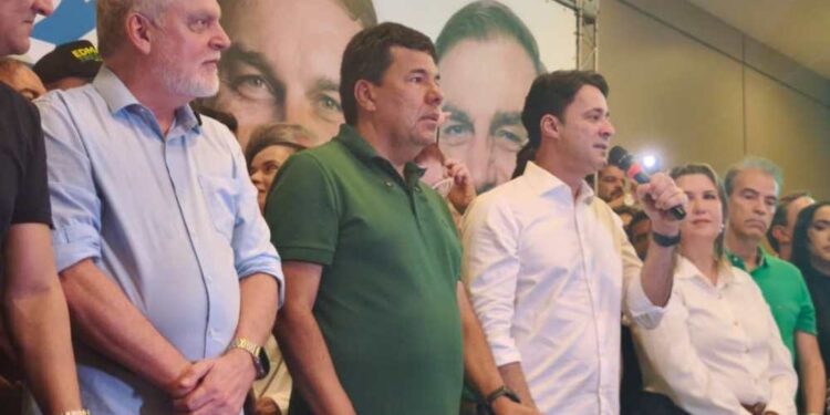 O candidato ao senado Mendonça FIlho durante evento do PL