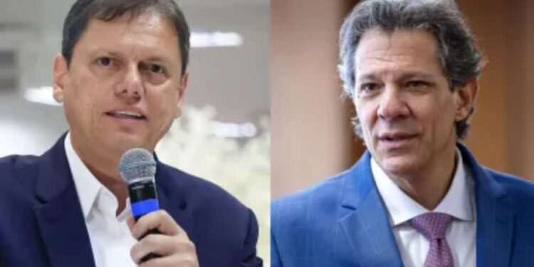 Tarcísio aparece à frente de Haddad no primeiro e no segundo turno