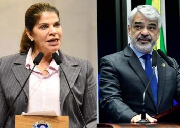 A deputada estadual Socorro Pimentel (PSD) e o senador Humberto Costa (PT)