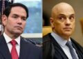 O secretário dos EUA Marco Rubio e o ministro Alexandre de Moraes