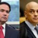 O secretário dos EUA Marco Rubio e o ministro Alexandre de Moraes