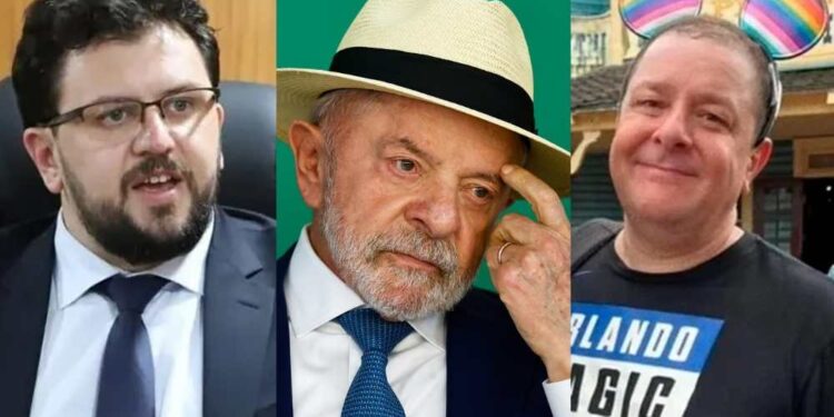 Marco Aurélio, o Marcola, Luiz Inácio Lula da Silva e o seu filho Lulinha (da esq. p/ dir.)