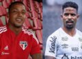 David Corrêa, atacante do Vasco, e Hayner, lateral-direito do Santos emprestado ao Vila Nova, respectivamente