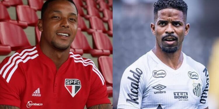 David Corrêa, atacante do Vasco, e Hayner, lateral-direito do Santos emprestado ao Vila Nova, respectivamente