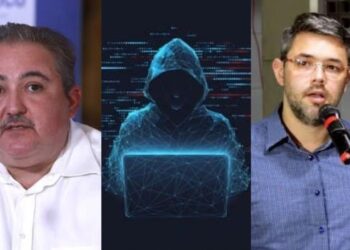 À equerda, André Longo, ex-secretário de Sáude; à direita Gustavo Melo, ex-presidente da Ceasa