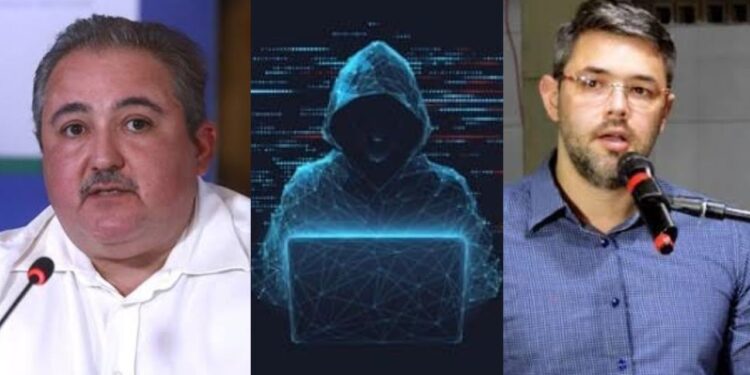 À equerda, André Longo, ex-secretário de Sáude; à direita Gustavo Melo, ex-presidente da Ceasa