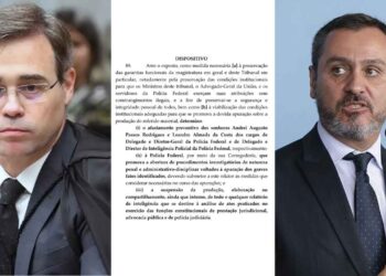 Ministro André Mendonça e Andrei Rodrigues (Da esq. p/ dir.)
