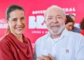 Raquel Lyra (PSD) e Lula (PT) (Da esq. p/ dir.)