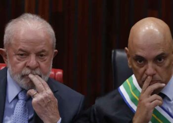 Lula (PT) e Alexandre de Moraes (Da esq. p/ dir.)