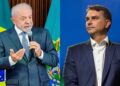 Lula (PT) e Flávio Bolsonaro (PL) (Da esq. p/ dir.)