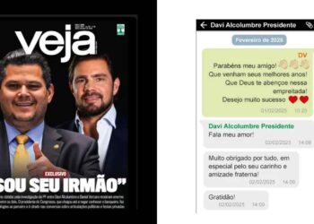Capa desta semana da Veja, responsável por revelar as mensagens