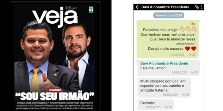 Capa desta semana da Veja, responsável por revelar as mensagens