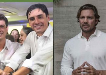 João Campos, Carlos Costa e Daniel Vorcaro (Da esq. p/ dir.)