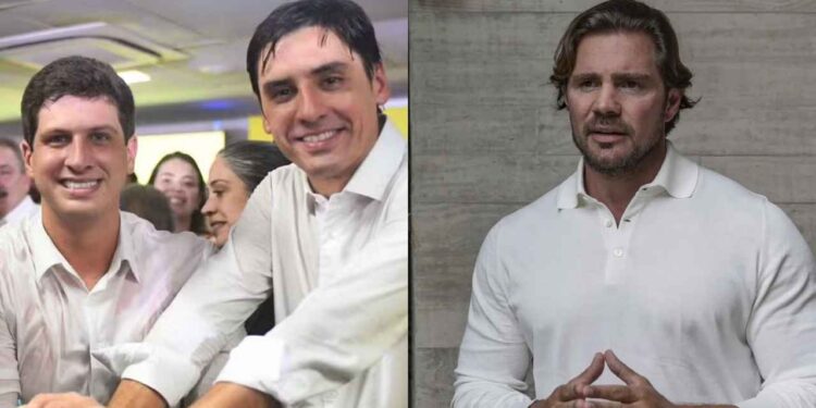 João Campos, Carlos Costa e Daniel Vorcaro (Da esq. p/ dir.)