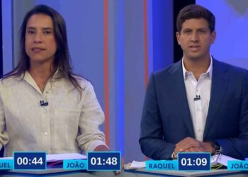 Raquel Lyra (PSD)  e João Campos (PSB) (Da esq. p/ dir.)