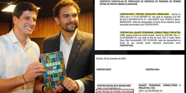 João Campos (PSB) e Felipe Nunes, CEO da Quaest