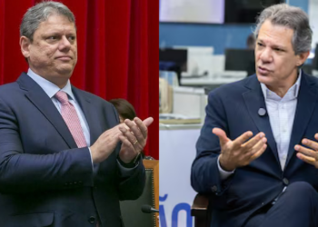 Tarcísio de Freitas (Republicanos) e Fernando Haddad (PT)