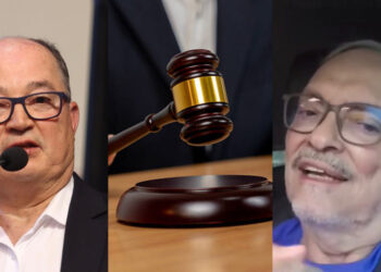 O blogueiro Magno Martins e o comunicador José Nivaldo Júnior, à frente do Jornal O Poder (esq. p/ dir.)