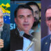 Lula (PT), Flávio Bolsonaro (PL), Augusto Cury (Avante) (esq. p/ dir.)