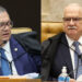 O ministro Flávio Dino e o presidente do STF, Edson Fachin (esq. p/ dir.)