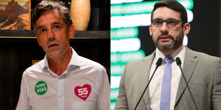O ex-secretário de Meio Ambiente Daniel Coelho (PSD) e o deputado estadual Romero Albuquerque (PSB)