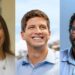 Os candidatos ao Governo de Pernambuco: Raquel Lyra (PSD), João Campos (PSB) e Ivan Moraes (PSOL)