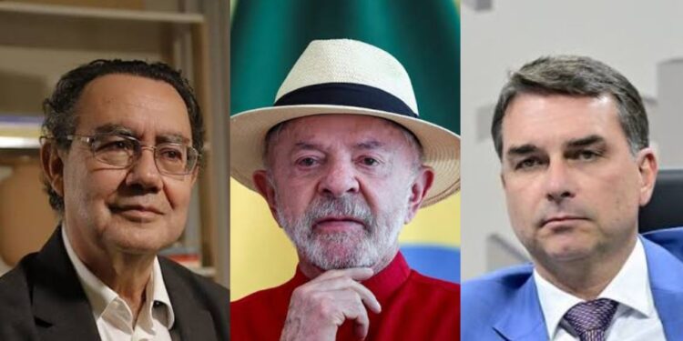 Augusto Cury (Avante), Lula (PT) e Flávio Bolsonaro (PL)