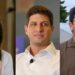 Os candidatos ao Governo de Pernambuco: Raquel Lyra (PSD), João Campos (PSB) e Ivan Moraes (PSOL)