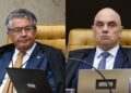 O ex-ministro Marco Aurélio Mello e o ministro Alexandre de Moraes