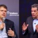 O governador de São Paulo Tarcísio Gomes de Freitas (Republicanos) e o ex-ministro da Fazenda Fernando Haddad (PT)