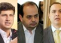 João Campos, Renato Thiebaut, e Paulo Câmara (esq. p/ dir.)