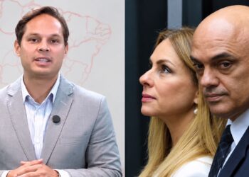 Paulo Cappelli, vice-presidente e colunista do Correio da Manhã, Viviane Barci de Moraes, advogada e Alexandre de Moraes, Ministro do STF