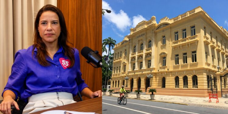 A governadora Raquel Lyra (PSD) no Arenga Política