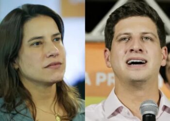 Os candidatos ao governo de Pernambuco, Raquel Lyra (PSD) e João Campos (PSB)
