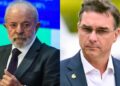 Os candidatos a presidência, Luiz Inácio Lula da Silva (PT) e Flávio Bolsonaro (PL)