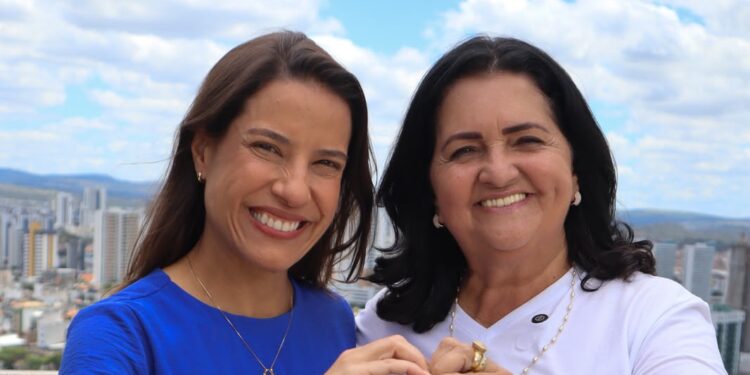 A candidata ao governo de PE, Raquel Lyra e a candidata a deputada estadual, Ana Lúcia